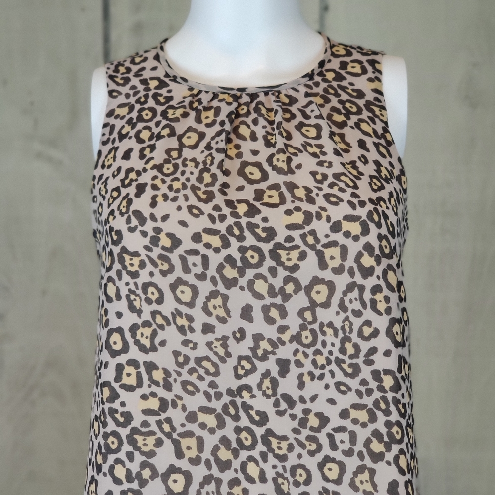 Ann Taylor Loft Leopard Print Tunic Dress Size XS - Picture 3 of 14
